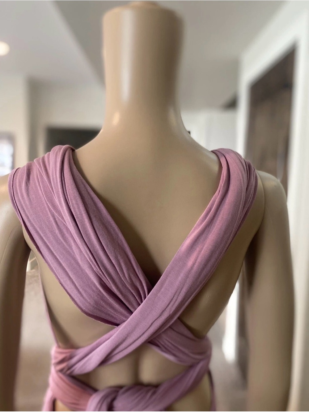 Lulus Magical Movement Dusty Rose Wrap Maxi Dress // Size Medium - Picture 7 of 10